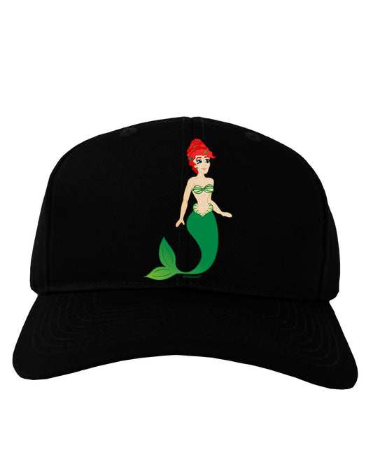 Mermaid Design - Green Adult Dark Baseball Cap Hat-Baseball Cap-TooLoud-Black-One Size-Davson Sales