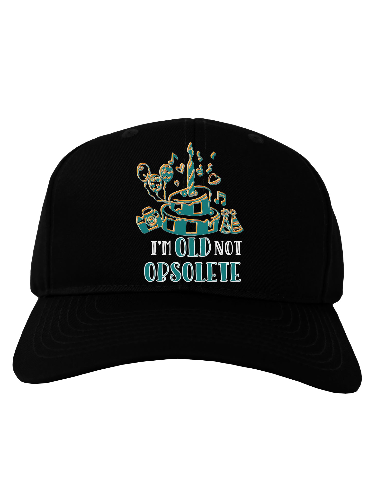 Im Old Not Obsolete Dark Adult Dark Baseball Cap Hat-Baseball Cap-TooLoud-Black-One-Size-Fits-Most-Davson Sales