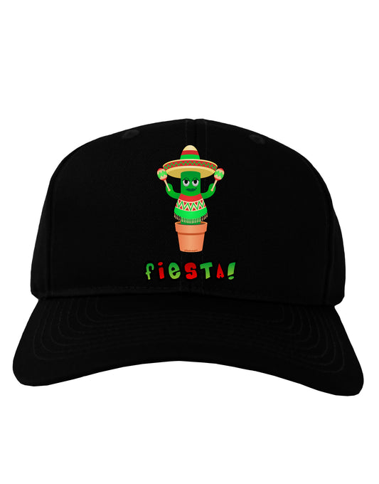 Fiesta Cactus Poncho Text Adult Dark Baseball Cap Hat-Baseball Cap-TooLoud-Black-One Size-Davson Sales