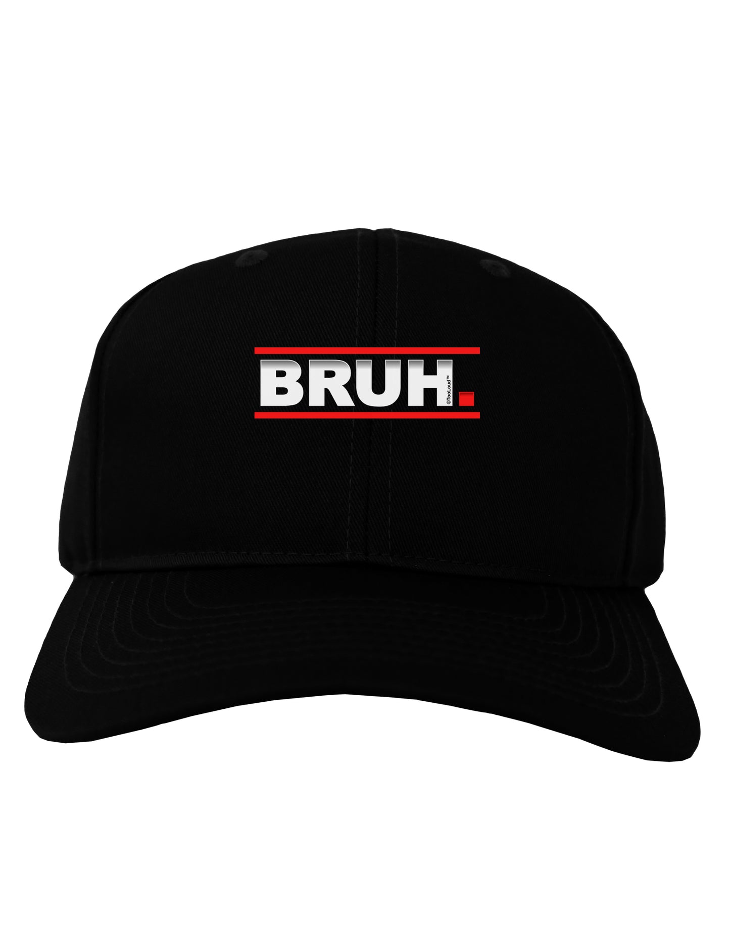 Bruh Text Only Adult Dark Baseball Cap Hat-Baseball Cap-TooLoud-Black-One Size-Davson Sales