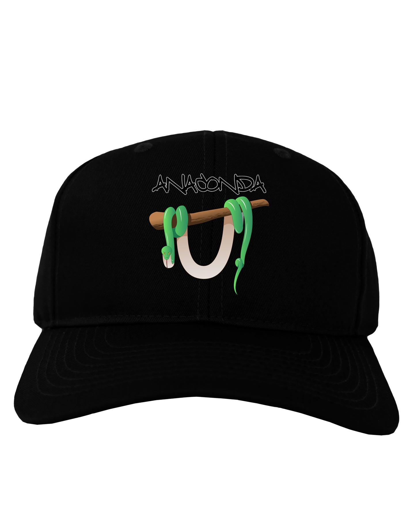 Anaconda Design Green Text Adult Dark Baseball Cap Hat-Baseball Cap-TooLoud-Black-One Size-Davson Sales