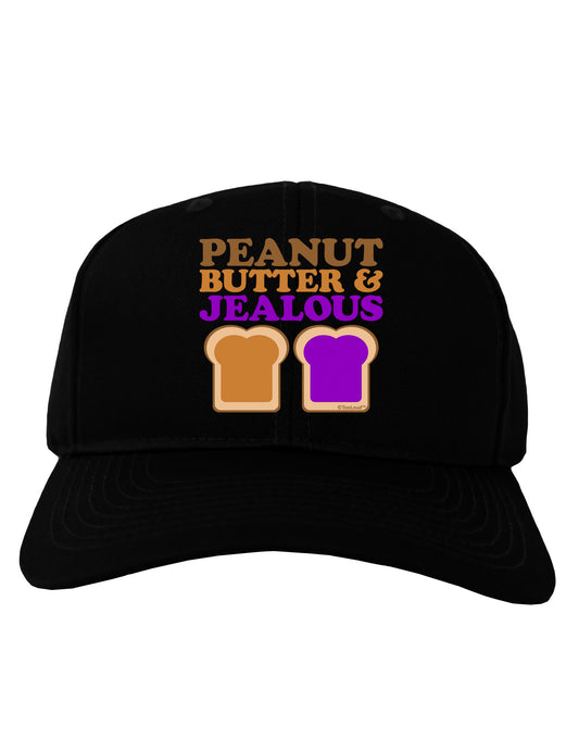 Peanut Butter and Jealous Adult Dark Baseball Cap Hat by TooLoud-Baseball Cap-TooLoud-Black-One Size-Davson Sales