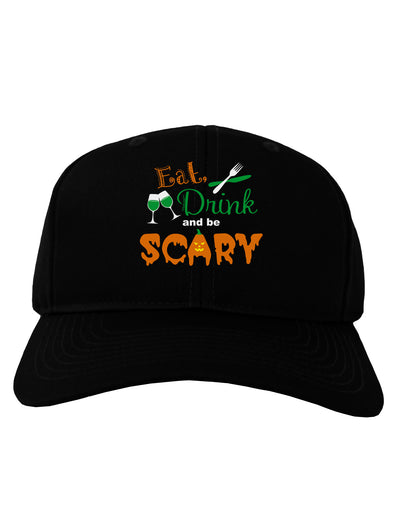 Eat Drink Scary Green Adult Dark Baseball Cap Hat-Baseball Cap-TooLoud-Black-One Size-Davson Sales