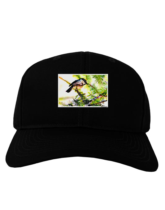 CO Chickadee Watercolor Adult Dark Baseball Cap Hat-Baseball Cap-TooLoud-Black-One Size-Davson Sales