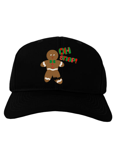 Oh Snap Gingerbread Man Christmas Adult Dark Baseball Cap Hat-Baseball Cap-TooLoud-Black-One Size-Davson Sales