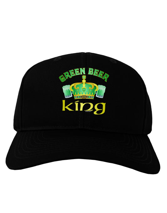 Green Beer King Adult Dark Baseball Cap Hat-Baseball Cap-TooLoud-Black-One Size-Davson Sales
