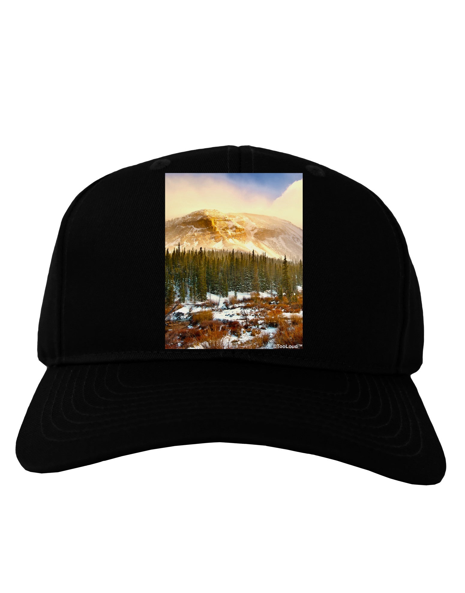 Nature Photography - Mountain Glow Adult Dark Baseball Cap Hat by-Baseball Cap-TooLoud-Black-One Size-Davson Sales