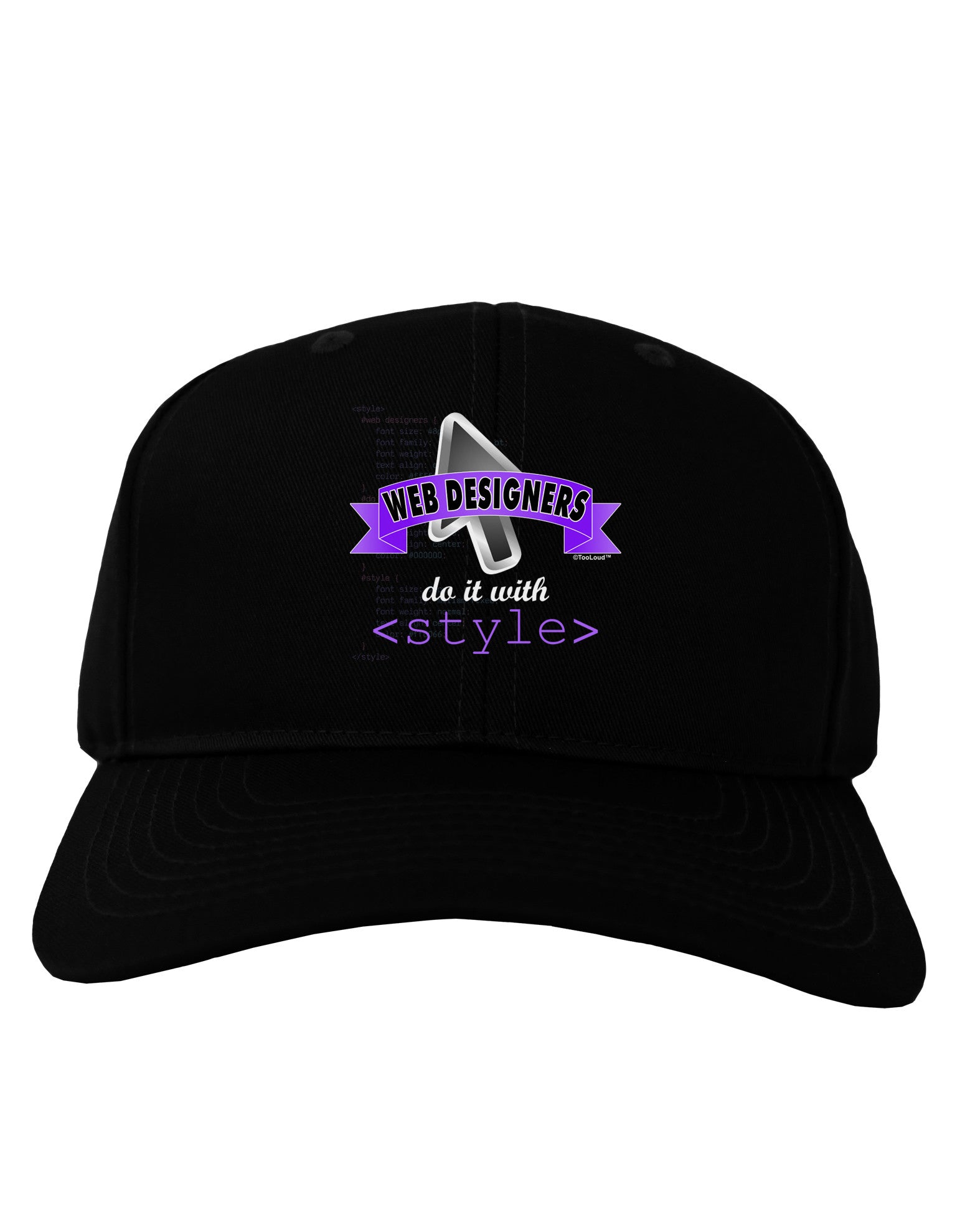 Web Designers - Style Adult Dark Baseball Cap Hat-Baseball Cap-TooLoud-Black-One Size-Davson Sales