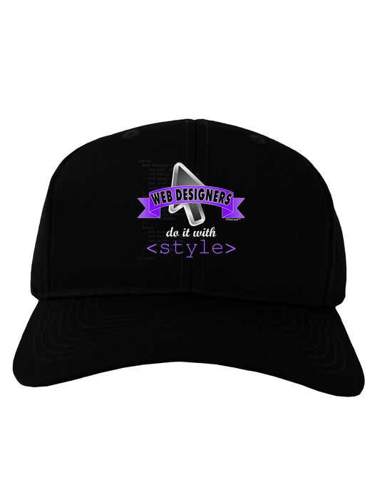 Web Designers - Style Adult Dark Baseball Cap Hat-Baseball Cap-TooLoud-Black-One Size-Davson Sales