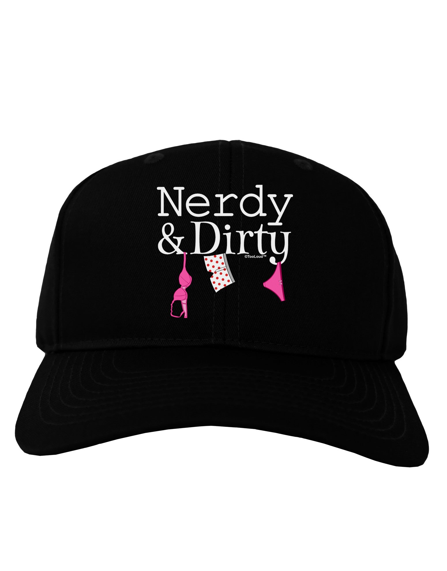 Nerdy and Dirty Adult Dark Baseball Cap Hat-Baseball Cap-TooLoud-Black-One Size-Davson Sales