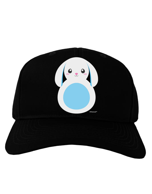 Cute Bunny with Floppy Ears - Blue Adult Dark Baseball Cap Hat by TooLoud-Baseball Cap-TooLoud-Black-One Size-Davson Sales
