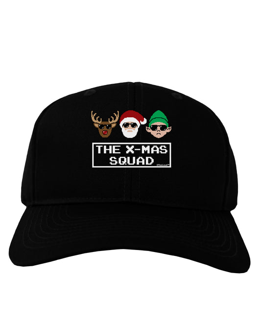 The X-mas Squad Text Adult Dark Baseball Cap Hat-Baseball Cap-TooLoud-Black-One Size-Davson Sales