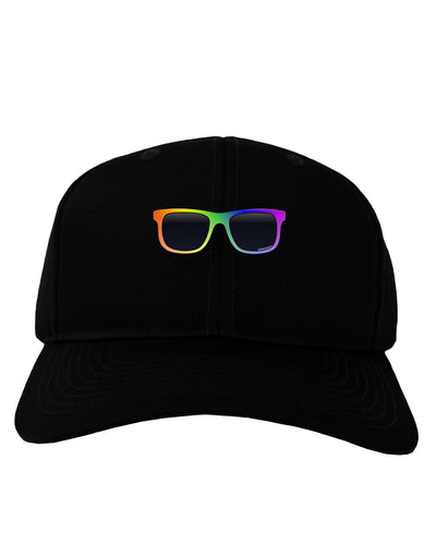 Pride Rainbow Glasses Adult Dark Baseball Cap Hat by TooLoud-Baseball Cap-TooLoud-Black-One Size-Davson Sales