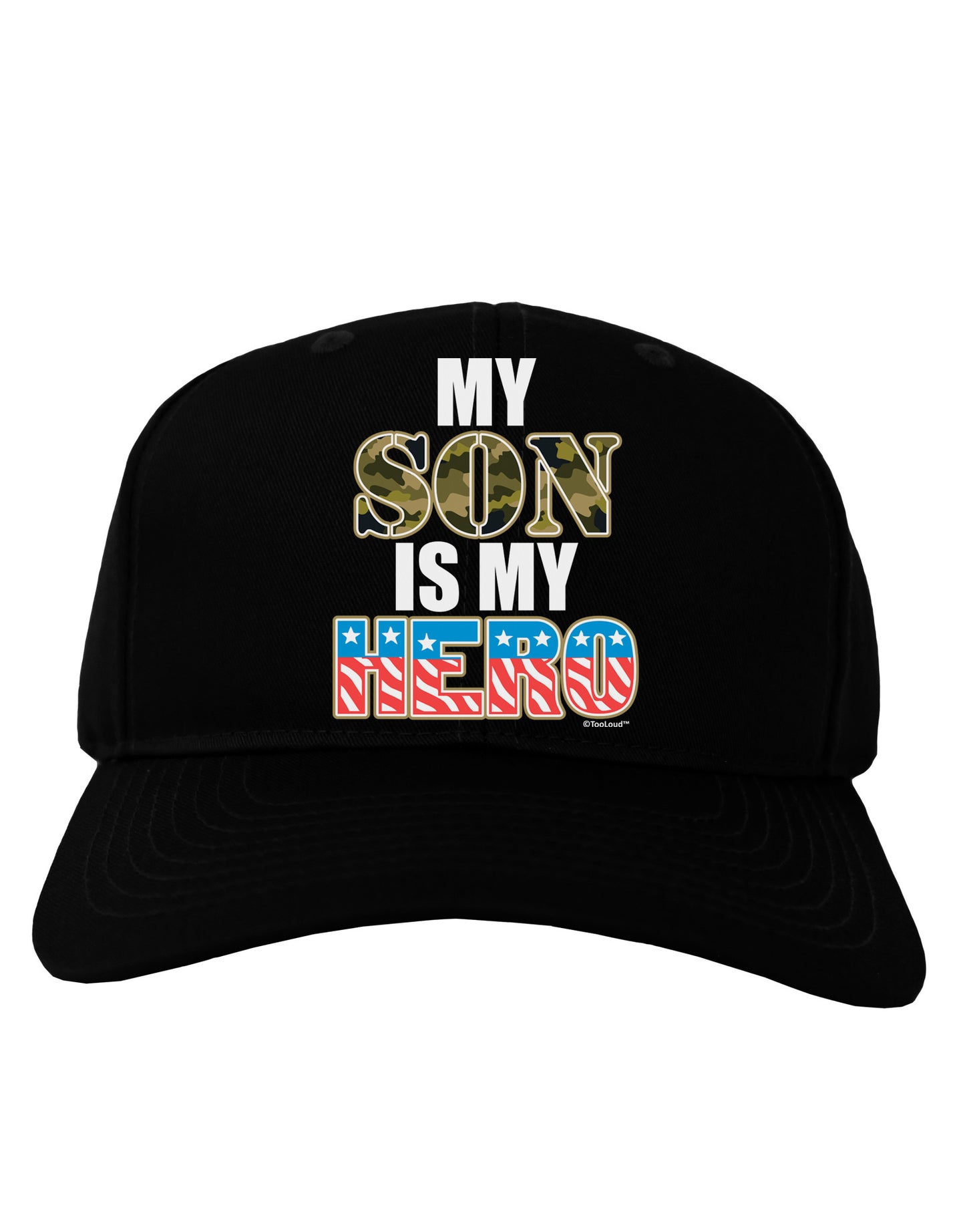 My Son is My Hero - Armed Forces Adult Dark Baseball Cap Hat by TooLoud-Baseball Cap-TooLoud-Black-One Size-Davson Sales