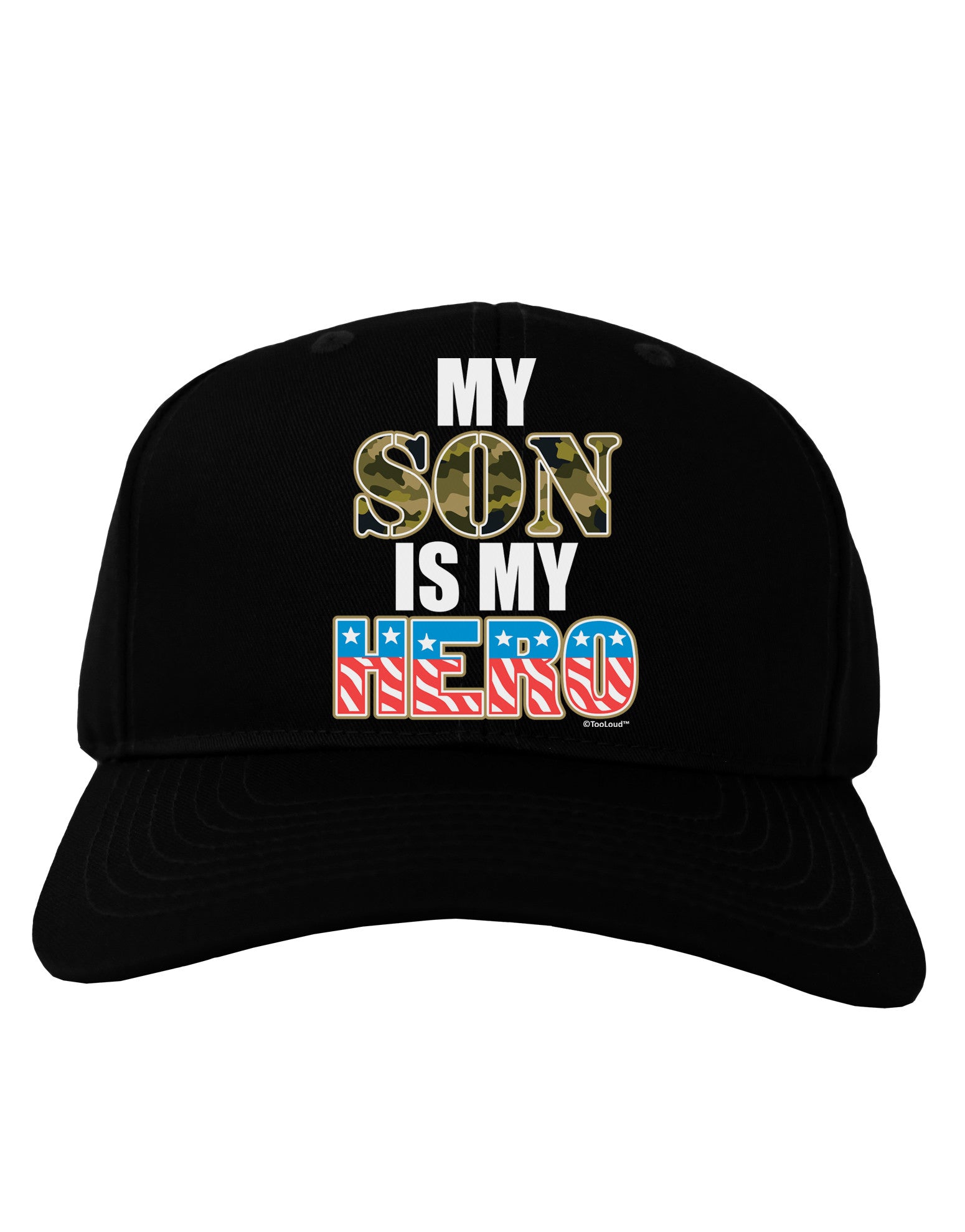 My Son is My Hero - Armed Forces Adult Dark Baseball Cap Hat by TooLoud-Baseball Cap-TooLoud-Black-One Size-Davson Sales