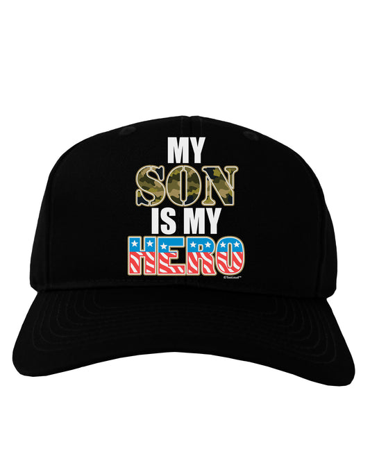 My Son is My Hero - Armed Forces Adult Dark Baseball Cap Hat by TooLoud-Baseball Cap-TooLoud-Black-One Size-Davson Sales