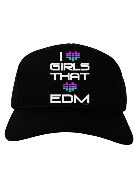 I Heart Girls That Heart EDM Adult Dark Baseball Cap Hat-Baseball Cap-TooLoud-Black-One Size-Davson Sales