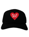 Proud Mom Heart Adult Dark Baseball Cap Hat-Baseball Cap-TooLoud-Black-One Size-Davson Sales