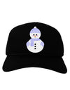 Cute Snowman With Hat and Scarf Christmas Adult Dark Baseball Cap Hat-Baseball Cap-TooLoud-Black-One Size-Davson Sales