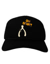 Oh Snap Wishbone - Thanksgiving Adult Dark Baseball Cap Hat-Baseball Cap-TooLoud-Black-One Size-Davson Sales