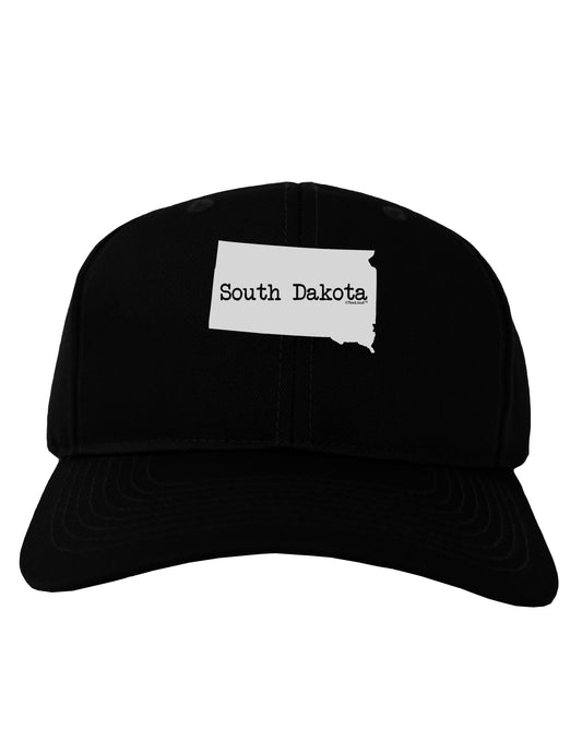 South Dakota - United States Shape Adult Dark Baseball Cap Hat by TooLoud-Baseball Cap-TooLoud-Black-One Size-Davson Sales