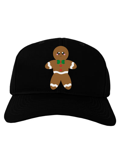 Cute Gingerbread Man Christmas Adult Dark Baseball Cap Hat-Baseball Cap-TooLoud-Black-One Size-Davson Sales