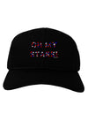 Oh My Stars Patriotic Design Adult Dark Baseball Cap Hat by TooLoud-Baseball Cap-TooLoud-Black-One Size-Davson Sales