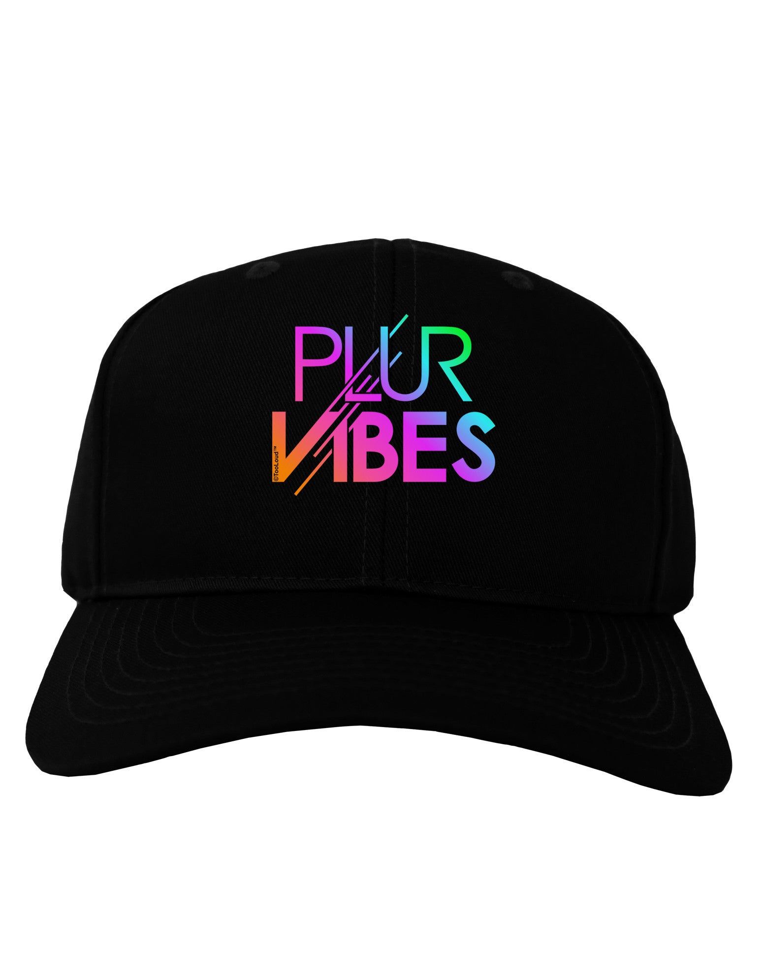 PLUR Vibes Adult Dark Baseball Cap Hat-Baseball Cap-TooLoud-Black-One Size-Davson Sales
