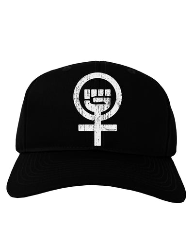 Distressed Feminism Symbol Adult Dark Baseball Cap Hat-Baseball Cap-TooLoud-Black-One Size-Davson Sales