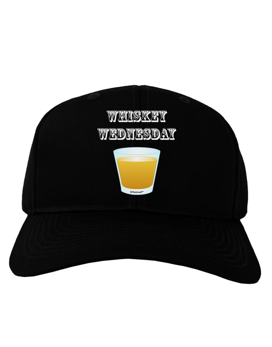 Whiskey Wednesday Design - Text Adult Dark Baseball Cap Hat by TooLoud-Baseball Cap-TooLoud-Black-One Size-Davson Sales