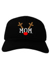 Matching Family Christmas Design - Reindeer - Mom Adult Dark Baseball Cap Hat by TooLoud-Baseball Cap-TooLoud-Black-One Size-Davson Sales
