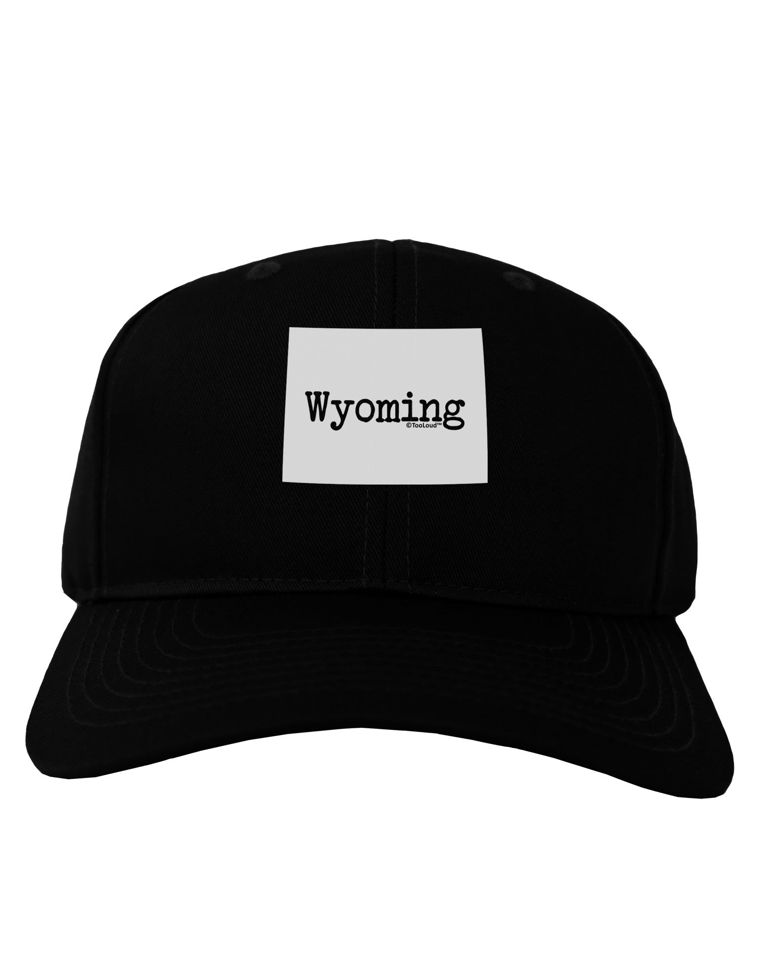 Wyoming - United States Shape Adult Dark Baseball Cap Hat-Baseball Cap-TooLoud-Black-One Size-Davson Sales