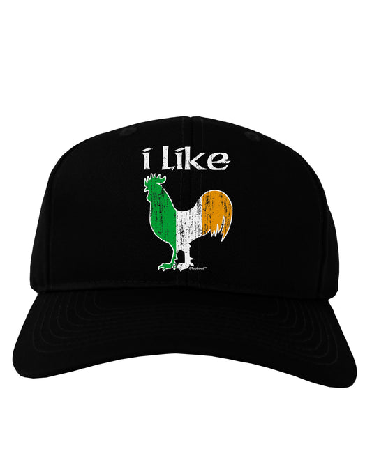 I Like Irish Rooster Silhouette Adult Dark Baseball Cap Hat by TooLoud-Baseball Cap-TooLoud-Black-One Size-Davson Sales