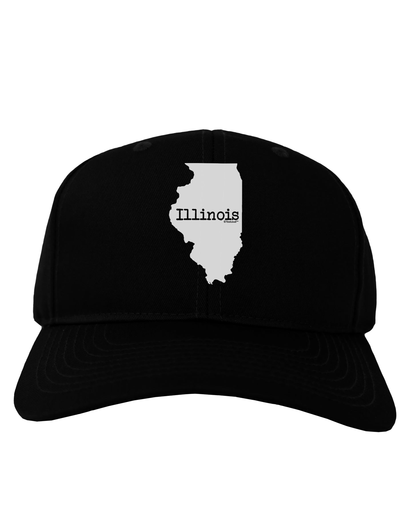 Illinois - United States Shape Adult Dark Baseball Cap Hat by TooLoud-Baseball Cap-TooLoud-Black-One Size-Davson Sales