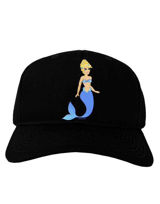 Mermaid Design - Blue Adult Dark Baseball Cap Hat-Baseball Cap-TooLoud-Black-One Size-Davson Sales