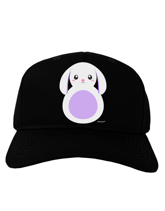 Cute Bunny with Floppy Ears - Purple Adult Dark Baseball Cap Hat by TooLoud-Baseball Cap-TooLoud-Black-One Size-Davson Sales