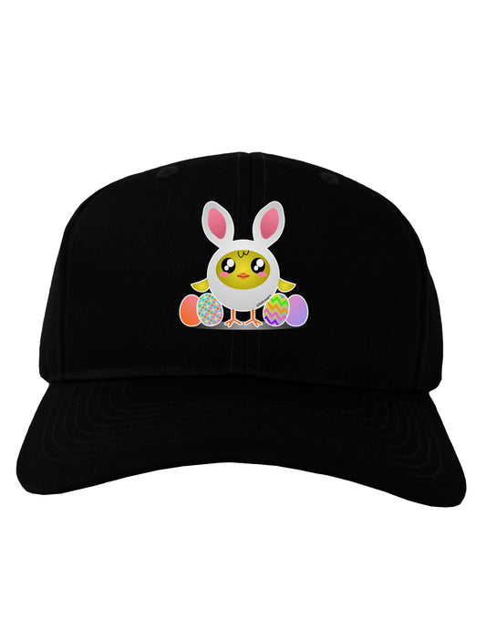 Chick In Bunny Costume Adult Dark Baseball Cap Hat-Baseball Cap-TooLoud-Black-One Size-Davson Sales