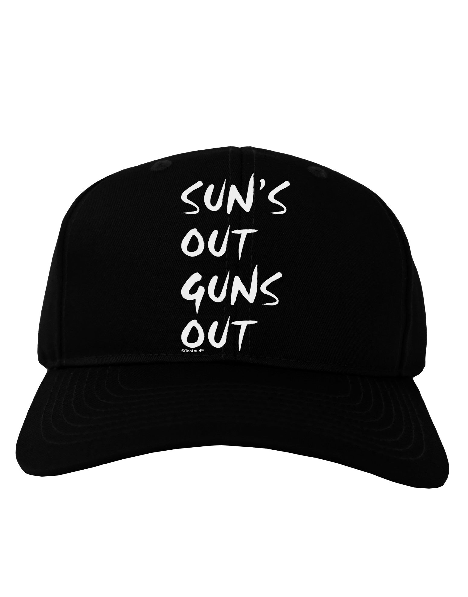 Suns Out Guns Out Adult Dark Baseball Cap Hat-Baseball Cap-TooLoud-Black-One Size-Davson Sales