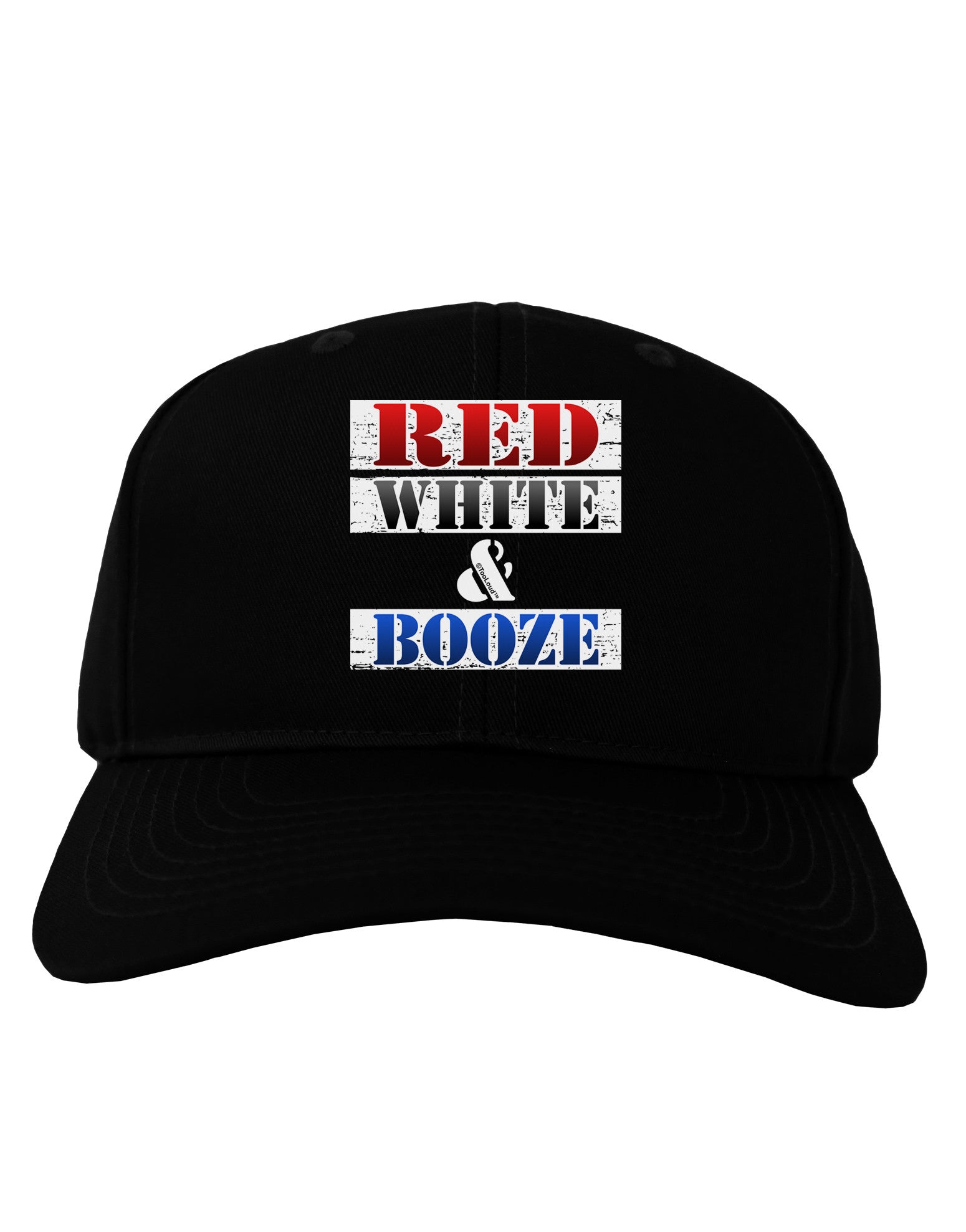 Red White & Booze Adult Dark Baseball Cap Hat-Baseball Cap-TooLoud-Black-One Size-Davson Sales