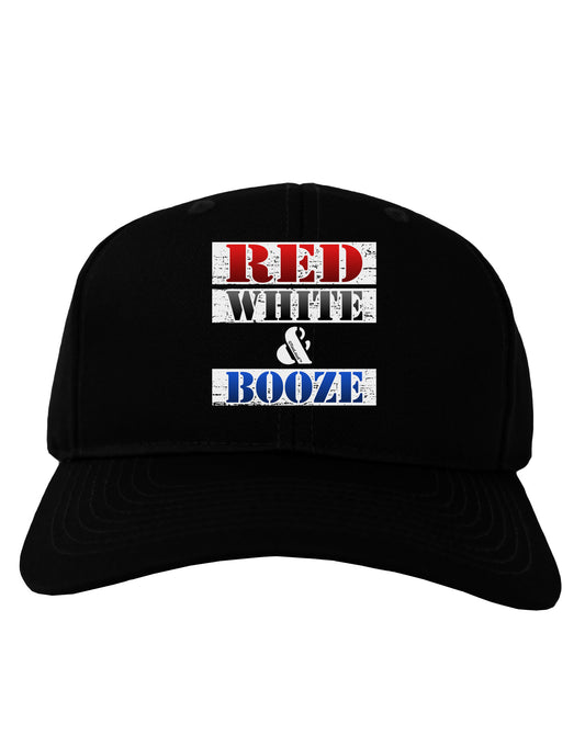 Red White & Booze Adult Dark Baseball Cap Hat-Baseball Cap-TooLoud-Black-One Size-Davson Sales
