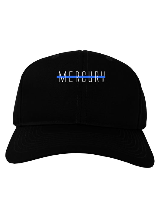 Planet Mercury Text Only Adult Dark Baseball Cap Hat-Baseball Cap-TooLoud-Black-One Size-Davson Sales