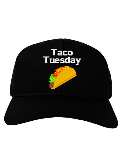 Taco Tuesday Design Adult Dark Baseball Cap Hat by TooLoud-Baseball Cap-TooLoud-Black-One Size-Davson Sales