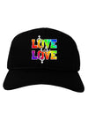 Love Is Love Lesbian Pride Adult Dark Baseball Cap Hat-Baseball Cap-TooLoud-Black-One Size-Davson Sales