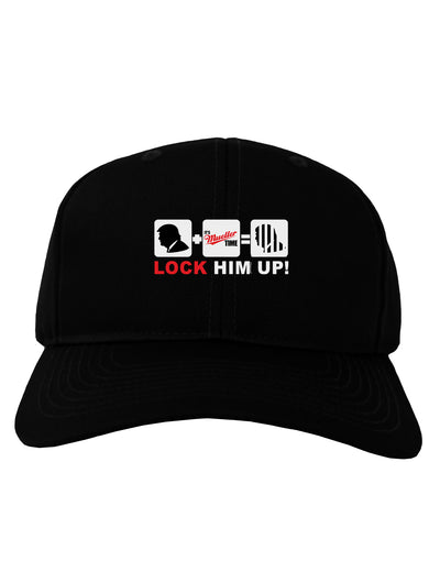 Lock Him Up Anti-Trump Funny Adult Dark Baseball Cap Hat by TooLoud-Baseball Cap-TooLoud-Black-One Size-Davson Sales