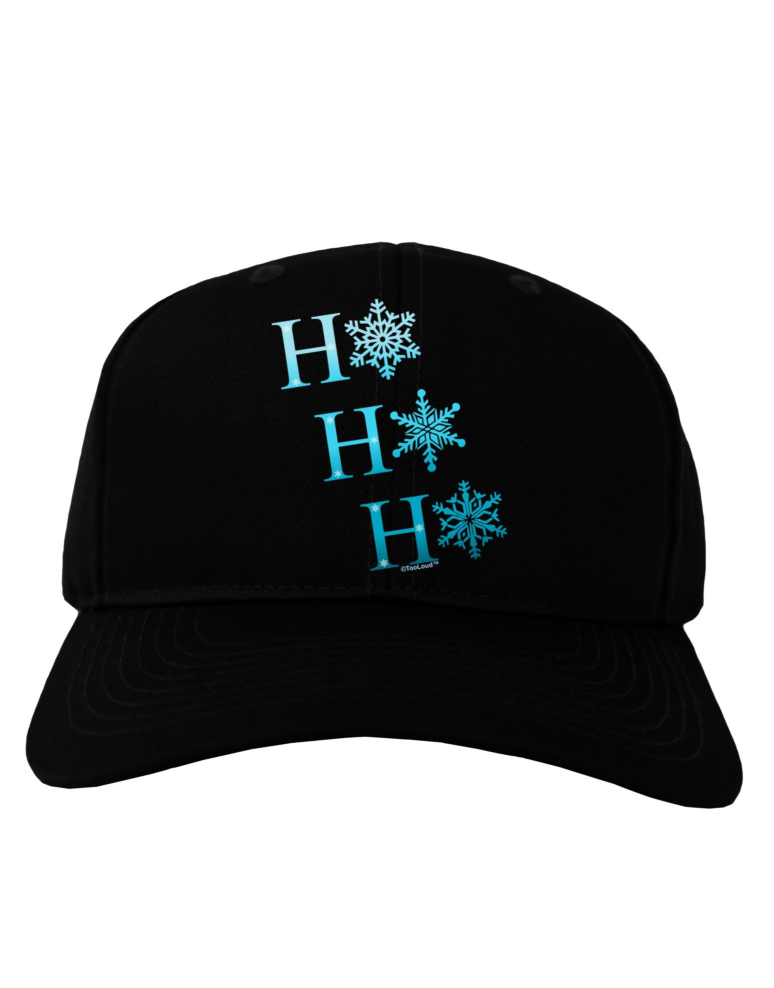 Ho Ho Ho Snowflakes Adult Dark Baseball Cap Hat-Baseball Cap-TooLoud-Black-One Size-Davson Sales