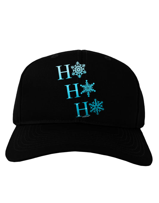 Ho Ho Ho Snowflakes Adult Dark Baseball Cap Hat-Baseball Cap-TooLoud-Black-One Size-Davson Sales