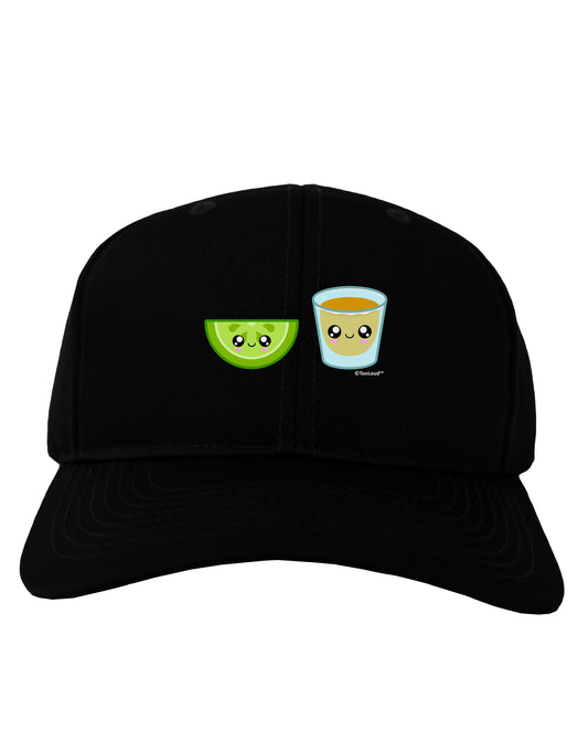 Cute Tequila Shot and Lime Wedge Adult Dark Baseball Cap Hat by TooLoud-Baseball Cap-TooLoud-Black-One Size-Davson Sales