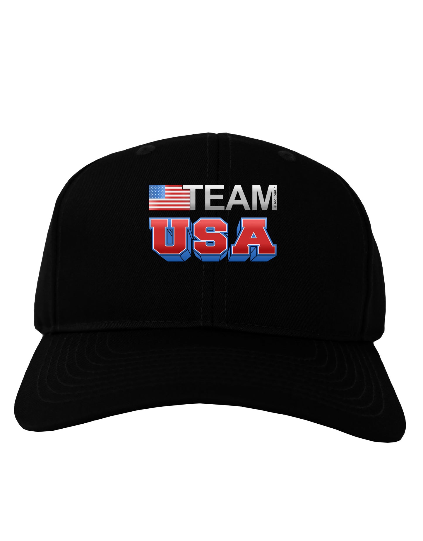 Sporty Team USA Adult Dark Baseball Cap Hat-Baseball Cap-TooLoud-Black-One Size-Davson Sales