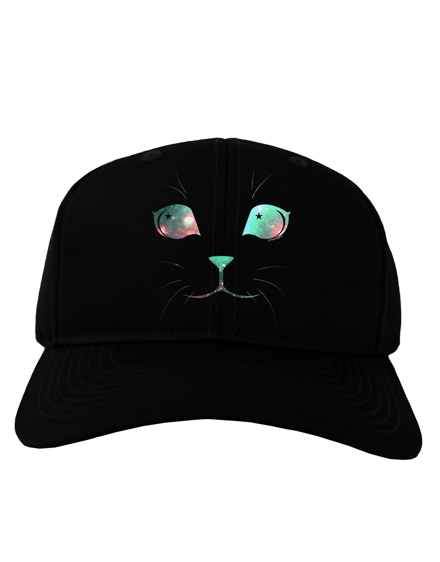 Adorable Space Cat Adult Dark Baseball Cap Hat by-Baseball Cap-TooLoud-Black-One Size-Davson Sales