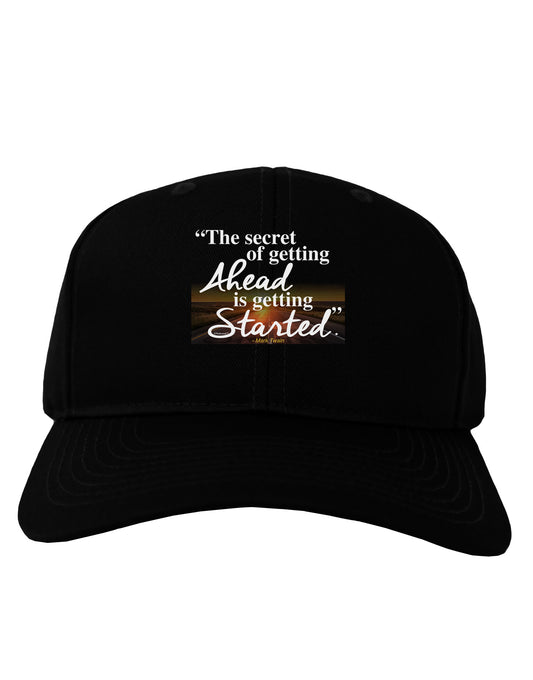 Getting Ahead Mark Twain Adult Dark Baseball Cap Hat-Baseball Cap-TooLoud-Black-One Size-Davson Sales